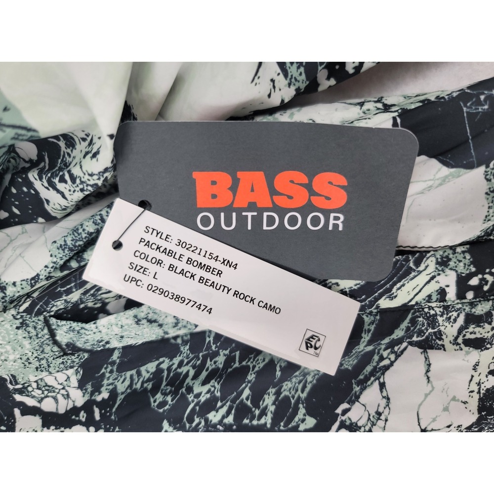 Bass Outdoor Womens L Packable Jacket‎ Lightweight Camo Windbreaker Travel - Picture 7 of 9